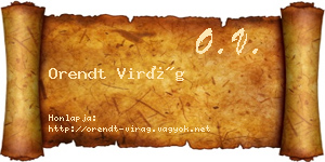 Orendt Virág névjegykártya