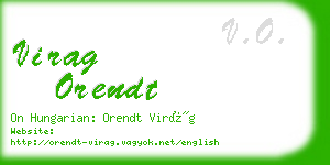 virag orendt business card